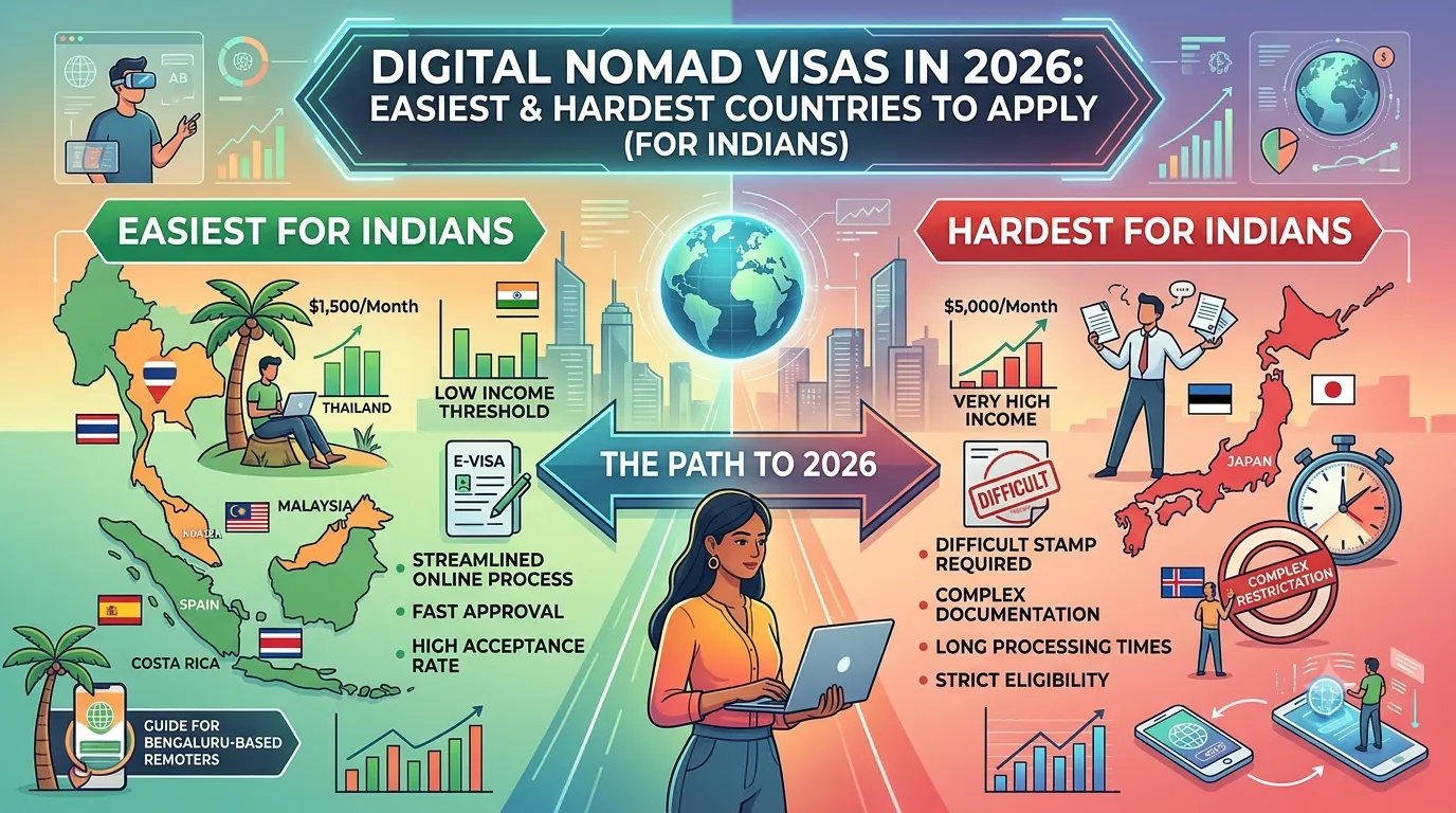 Digital Nomad Visas in 2026: Easiest and Hardest Countries to Apply — illustrative featured image